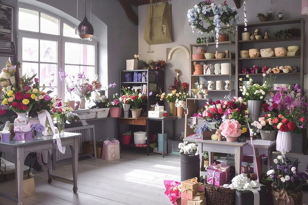 Geschenkebereich des Gartencenters